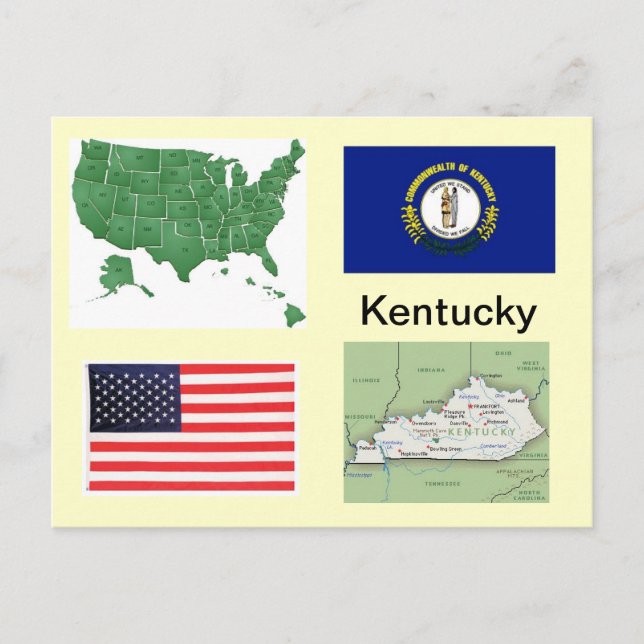 Cartão Postal Kentucky EUA (Frente)