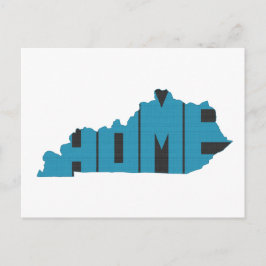Cartão Postal Kentucky Home State Blue Word Art