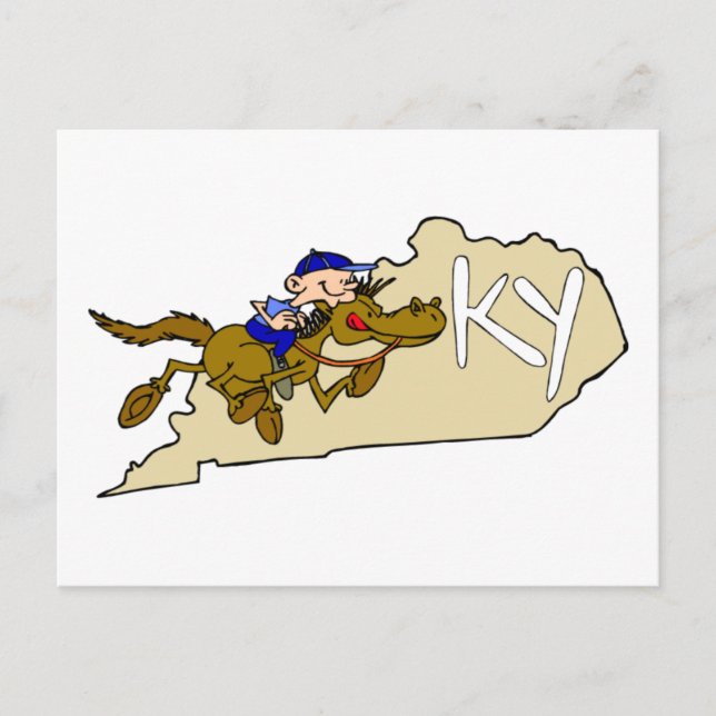 Cartão Postal Kentucky Horse Racing (Frente)