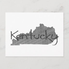 Cartão Postal Kentucky Shapage Vintage Cinza Chalkboard Name