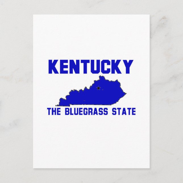 Cartão Postal Kentucky, The Bluegrass State (Frente)