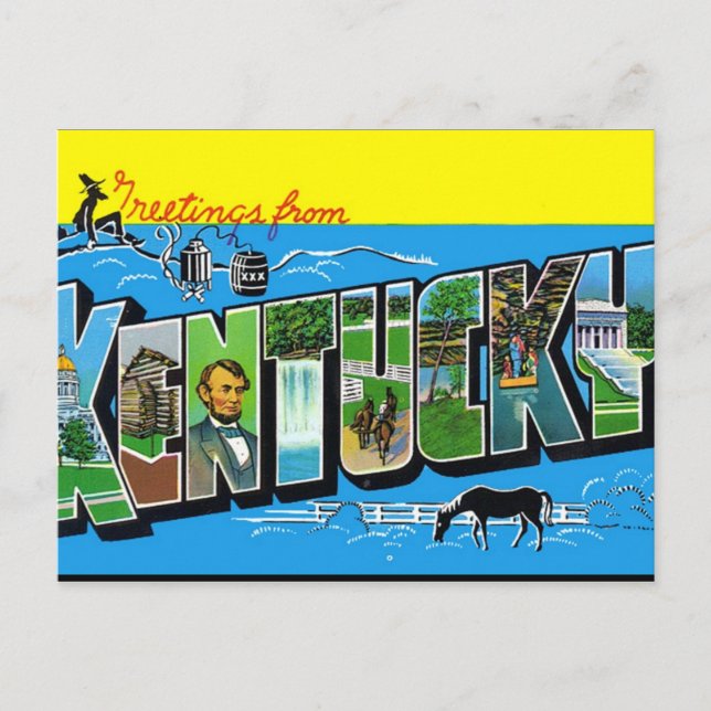 Cartão postal Kentucky Vintage (Frente)