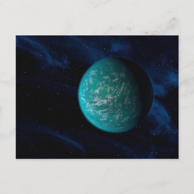 Cartão Postal Kepler 22b, Um Planeta Extrasolar. (Frente)