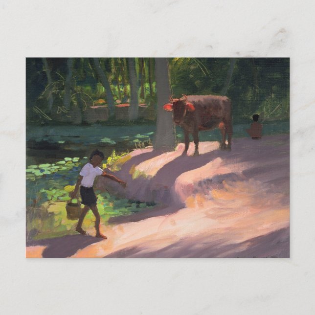 Cartão Postal Kerala Backwater Índia 1996 (Frente)