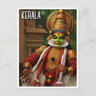 Cartão Postal Kerala India Kathakali Performer Viagem