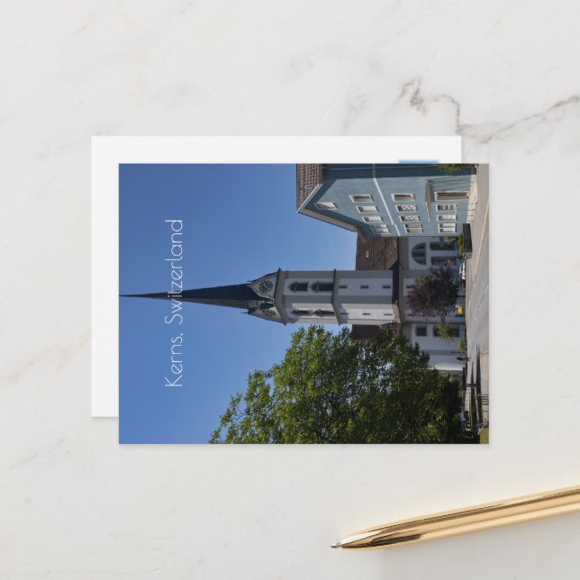 Cartão Postal Kerns, Obwalden, Suiça (Frente/Verso In Situ)