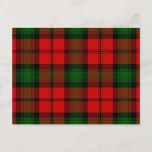 Cartão Postal Kerr tartan red xadrez