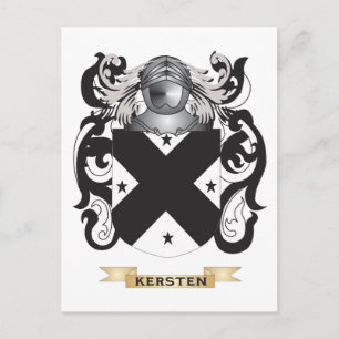 Cartão Postal Kersten Casaco de Armas (Crest Familiar)