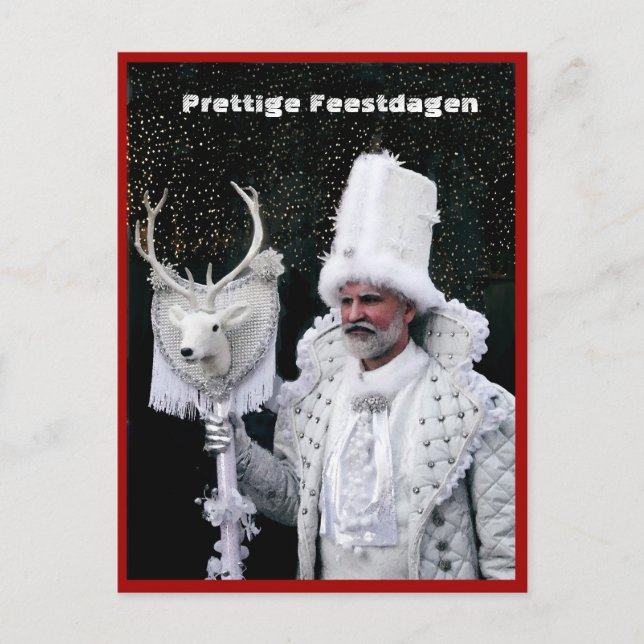 Cartão Postal Kerstkaart Winterkoning Venetië (Países Baixos) (Frente)