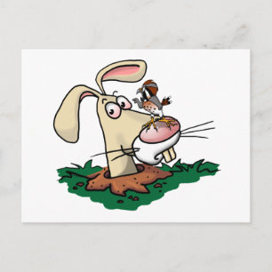 Cartão Postal Kestrel e Rabbit
