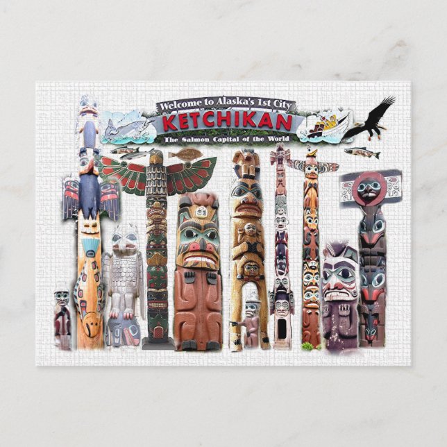 Cartão Postal Ketchikan, Alasca (Frente)