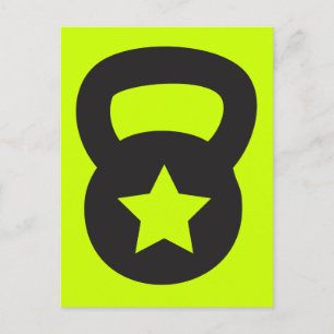 Cartão Postal Kettlebell Com Uma Estrela Vazia