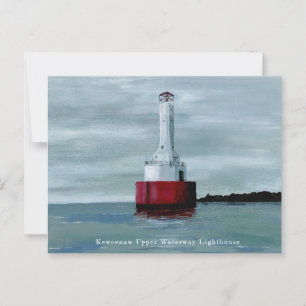Cartão Postal Keweenaw Waterway Upper Michigan UP Light