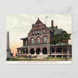 Cartão Postal Key West Florida Custom House Vintage