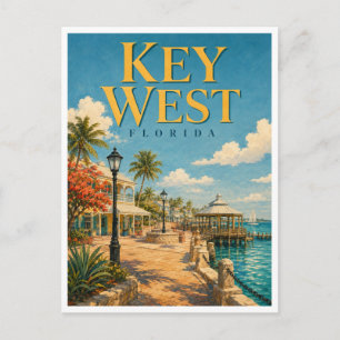 Cartão Postal Key West Florida Mallory Square GeoSaga