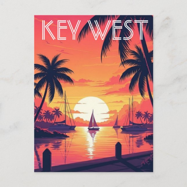 Cartão Postal Key West Florida Postcard (Frente)