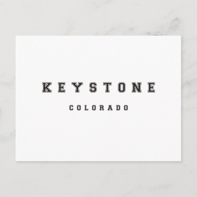 Cartão Postal Keystone Colorado (Frente)