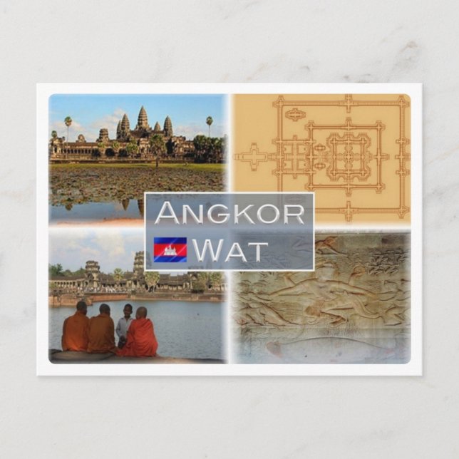 Cartão Postal KH Camboja - Angkor Wat - (Frente)
