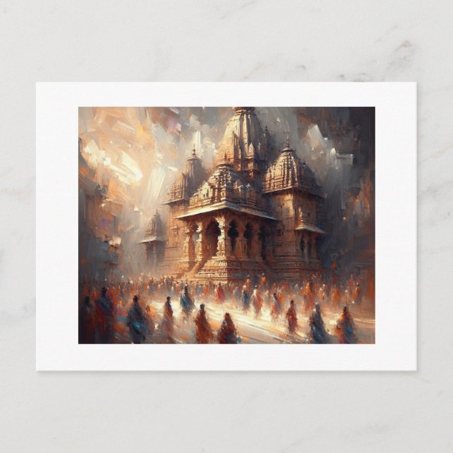 Cartão Postal Khanjuraho Temple India, (Frente)