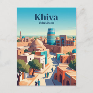 Cartão Postal Khiva Uzbequistão