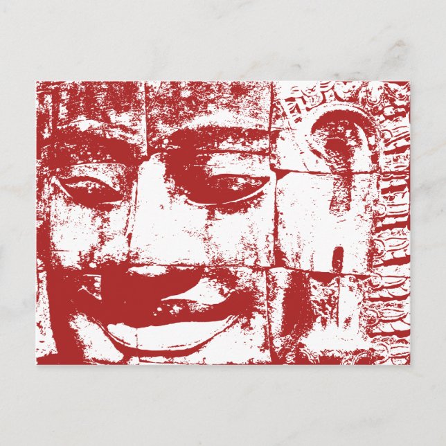 Cartão Postal Khmer Stone Face ... Bayon Temple, Camboja (Frente)