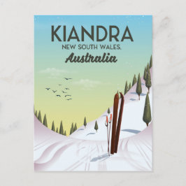 Cartão Postal Kiandra Nova Gales do Sul Austrália Esqui