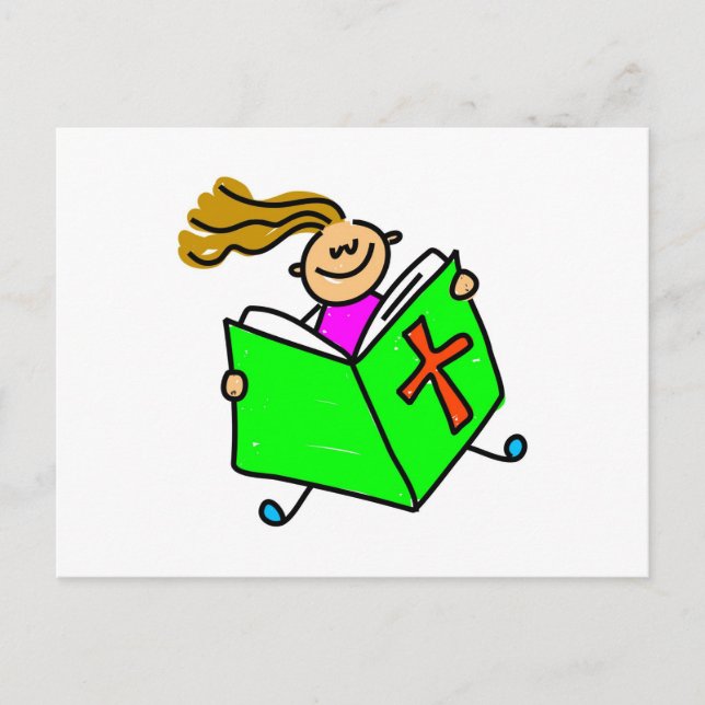 Cartão Postal Kid bíblia (Frente)