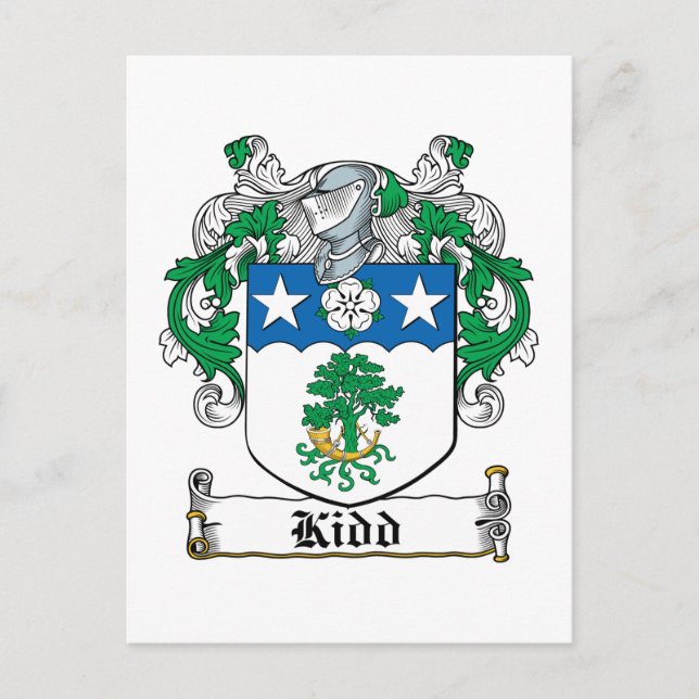 Cartão Postal Kidd Family Crest (Frente)