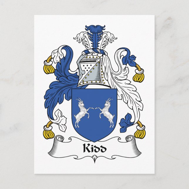 Cartão Postal Kidd Family Crest (Frente)