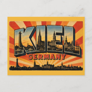 Cartão Postal Kiel Alemanha Cidade Portuária Báltica