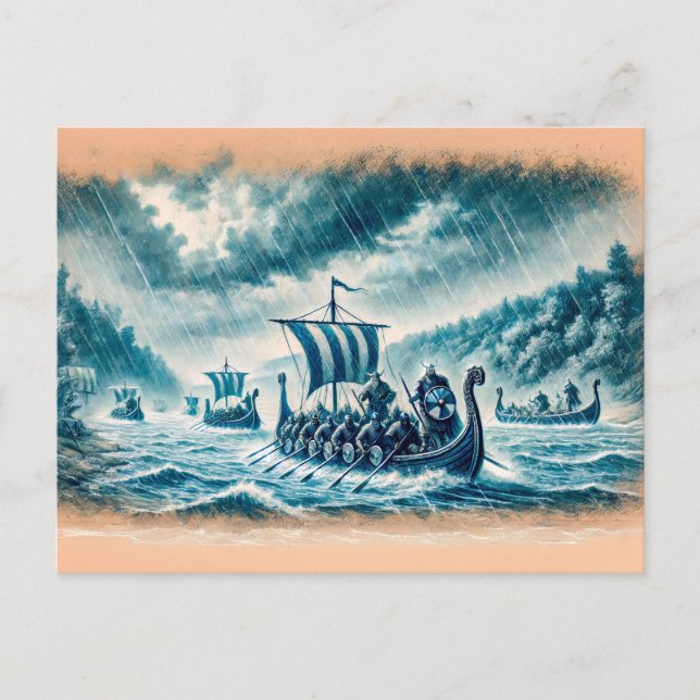 Cartão Postal Kievan Rus sobre o Desenho do Dnieper em Calço de  (Frente)