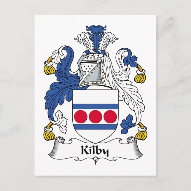Cartão Postal Kilby Family Crest (Frente)