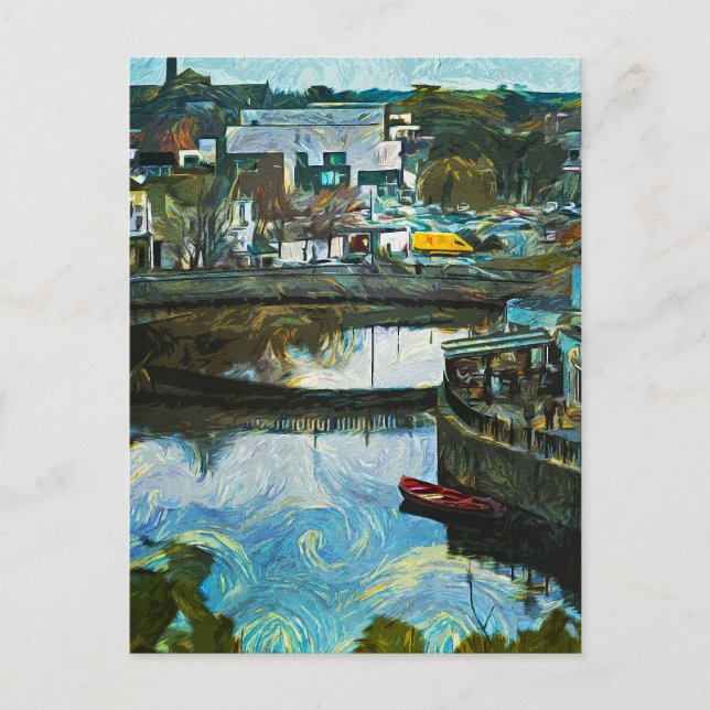 Cartão Postal Kilkenny, Irlanda A Supervisionar o rio Nore (Frente)