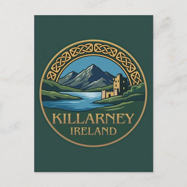 Cartão Postal Killarney Irlanda (Frente)