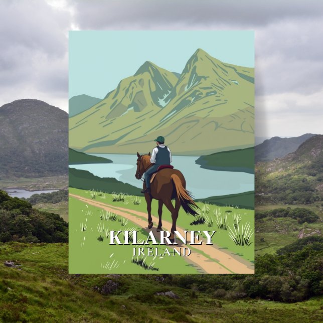 Cartão Postal Killarney National Park Horseback Viagem (Killarney National Park Horseback Travel Postcard)