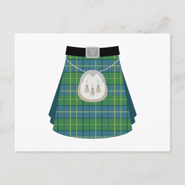 Cartão Postal Kilt Escocês (Frente)