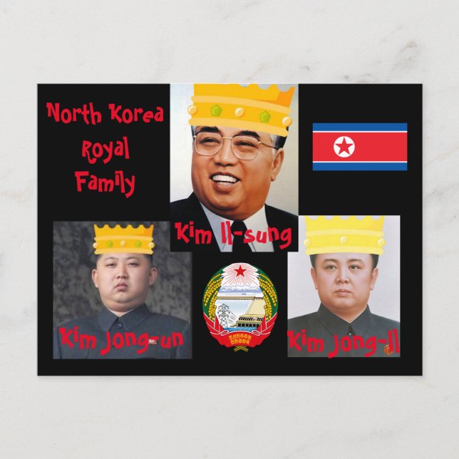 Cartão postal Kim Boys da Coreia do Norte* (Frente)
