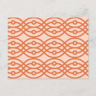 Cartão Postal Kimono impressão, laranja-coral
