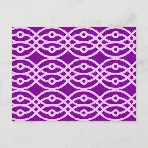 Cartão Postal Kimono impressão, roxo e lavanda
