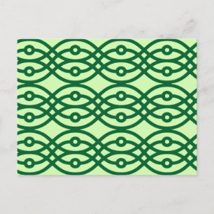 Cartão Postal Kimono impressão, verde claro e escuro