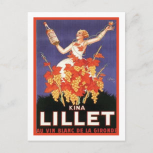 Cartão Postal Kina Lillet Vintage Ad