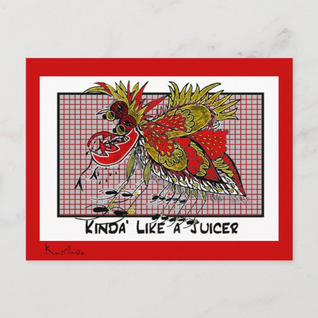 Cartão Postal KINDA' COMO UM COMÉRCIO Coletivo JUICER (Frente)