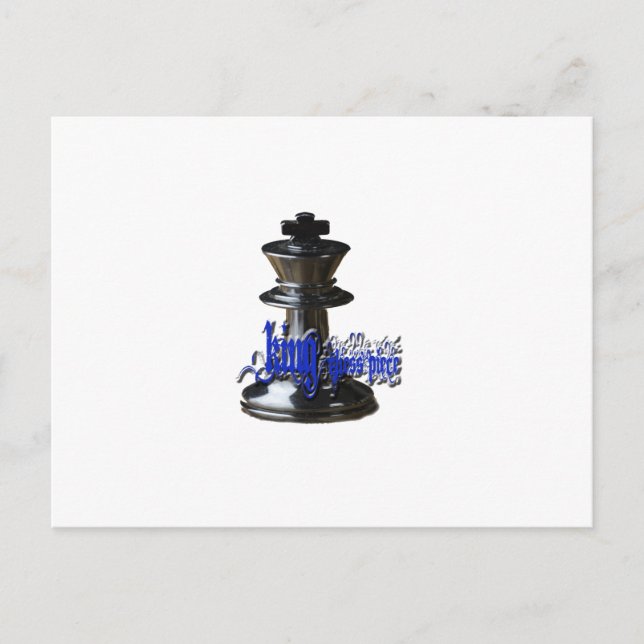 Cartão Postal King Chess Piece (Frente)