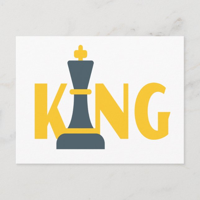 Cartão Postal King Chess Player (Frente)