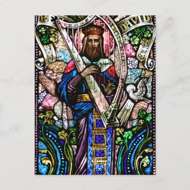 Cartão Postal King David StainGlass Art (Frente)