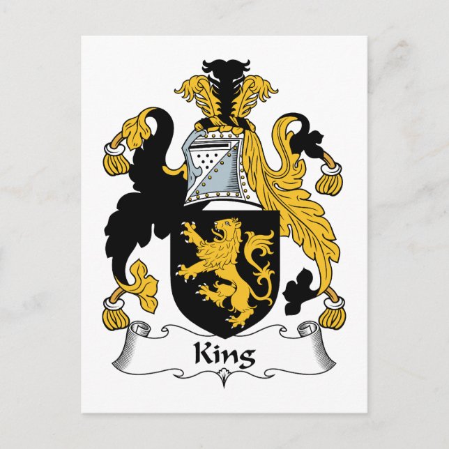 Cartão Postal King Family Crest (Frente)