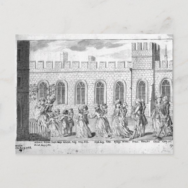 Cartão Postal King George III e Queen Charlotte (Frente)