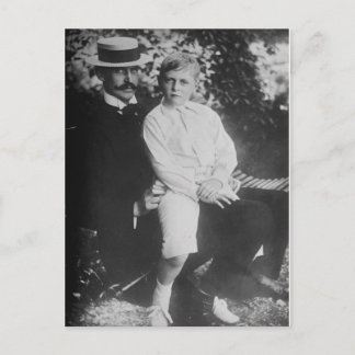 Cartão Postal King Haakon e Príncipe Olav da Noruega