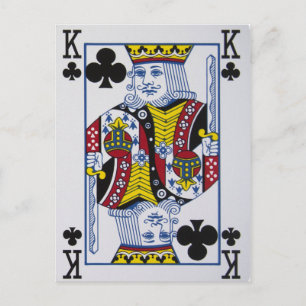 Cartão Postal King Of Clovers (Clubs)