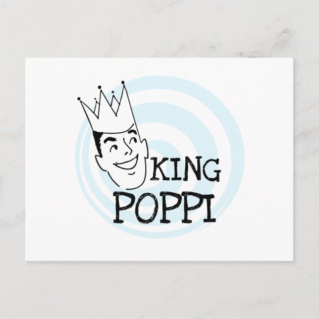 Cartão Postal King Poppi T-shirts e presentes (Frente)